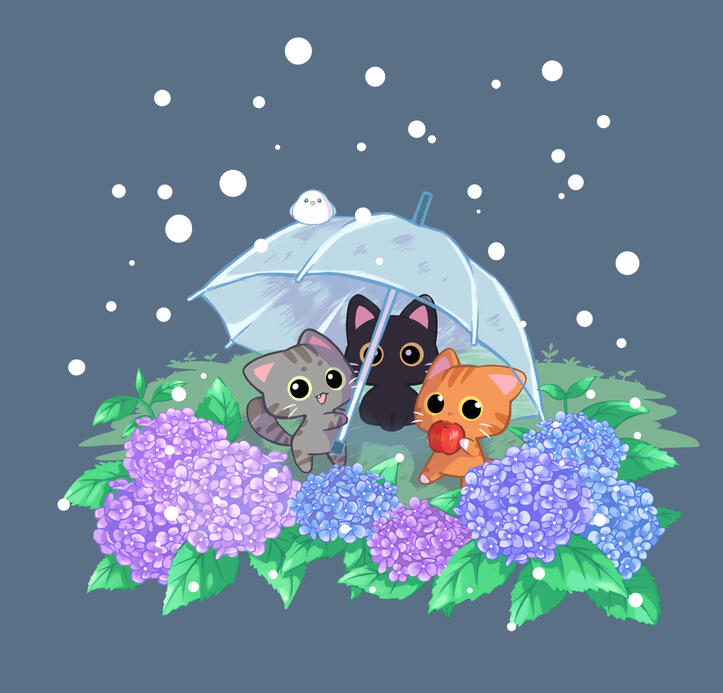 Snow Kitty Tote Bag Design (original art)